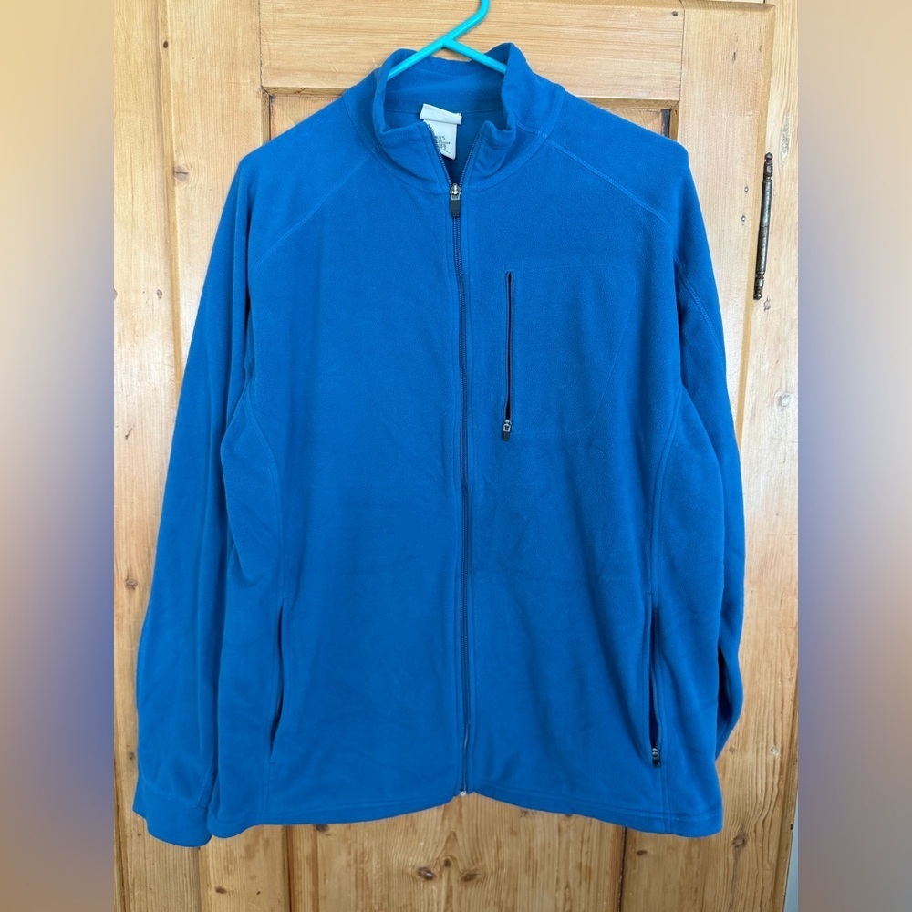 L.L. Bean Classic Blue Fleece Zip Up Jacket Men’s Sz XL